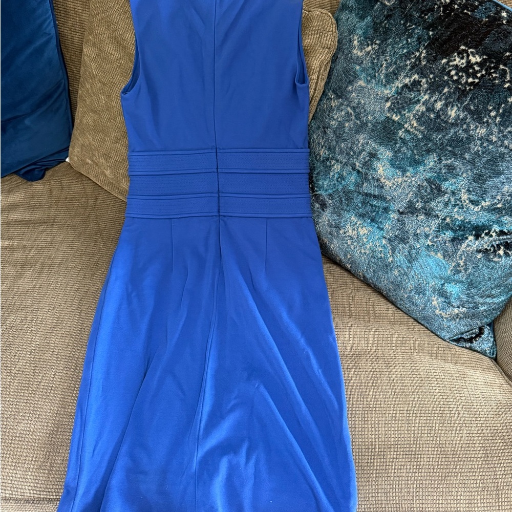 Diane Von Furstenberg Blue Sheath Cocktail Dress - Picture 3 of 6